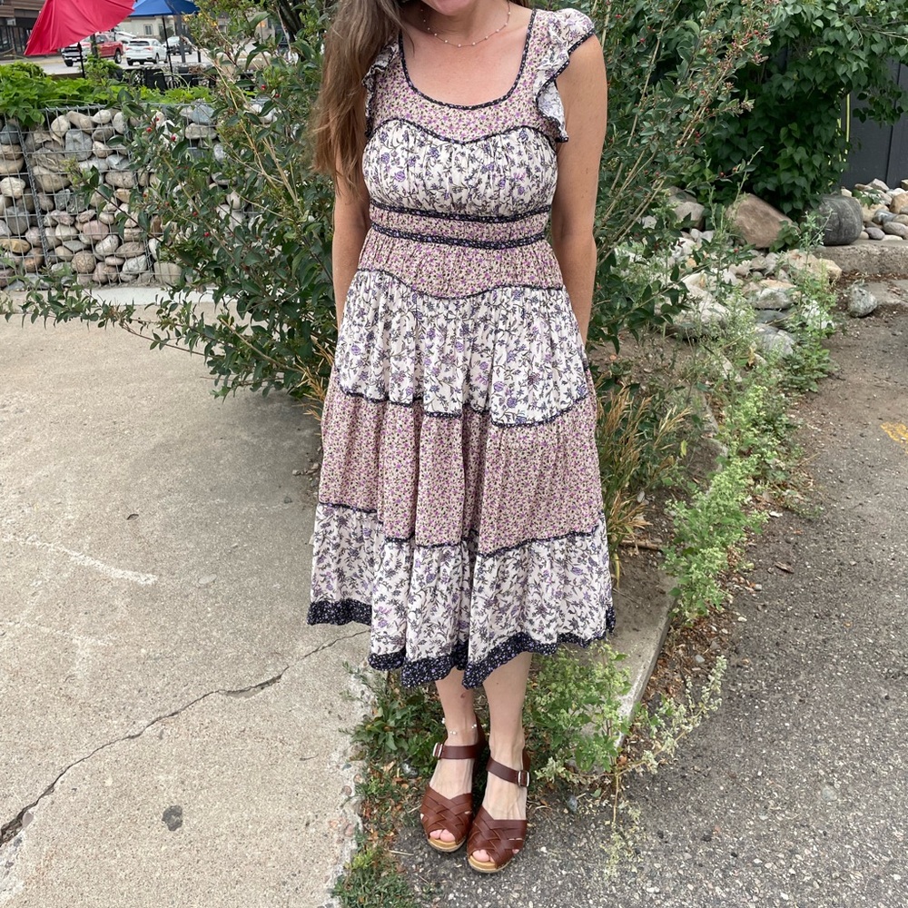 Ulla Johnson Sleeveless Tiered Midi Dress